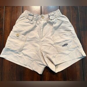 Men's AFTCO Khaki Cargo Nylon Fishing Shorts size 26